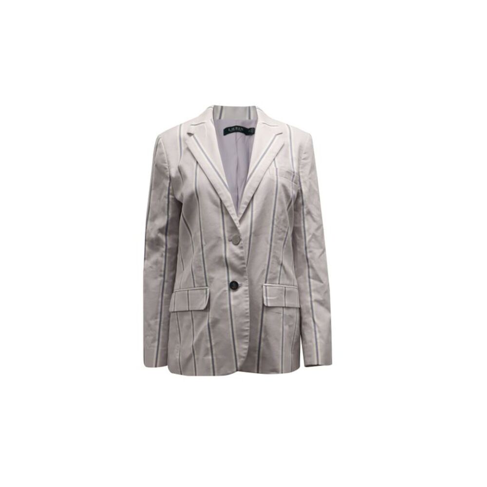 Lauren Ralph Lauren Striped Blazer in Pastel Purple Polyester